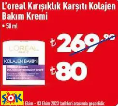 L'OREAL KIRIŞIKLIK KARŞITI KOLAJEN BAKIM KREMİ